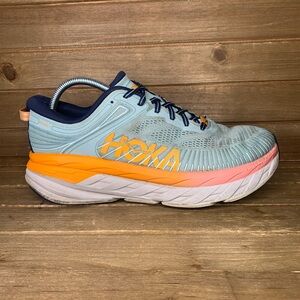 Womens Hoka One Bondi 7 Athletic Running Shoes Size 11